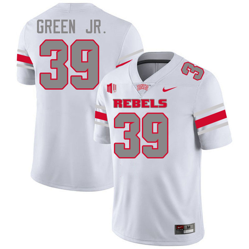 #39 Saadite Green Jr. UNLV Rebels College Football Jersey Stitched-White
